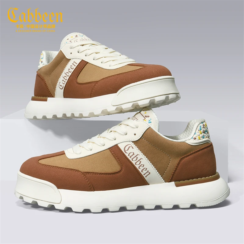 卡宾老爹鞋2025冬季新款雅丹风男鞋低帮软底增高休闲鞋高级感爆款