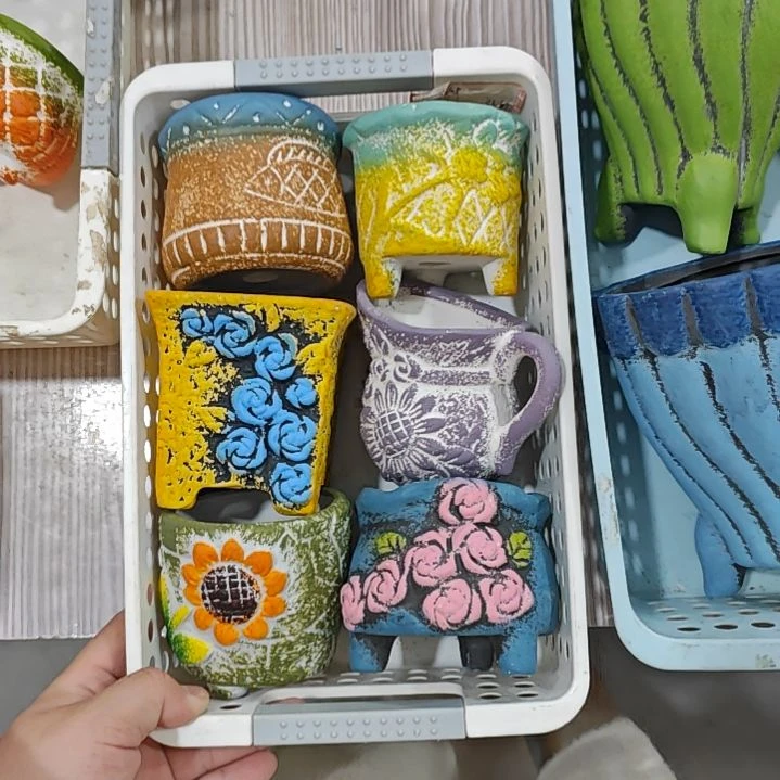 陶吸水透气的白陶花盆凑满12发货