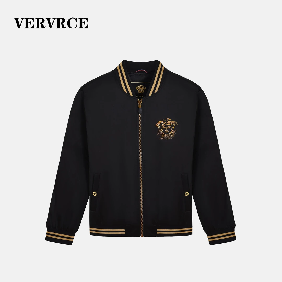 VERVRCE/Perihelion品牌男高级黑金刺绣夹克外套夹克
