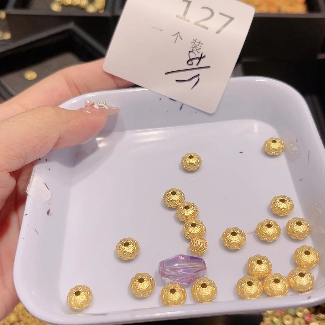 紫晶珠宝半成品银S925镀金镶嵌127