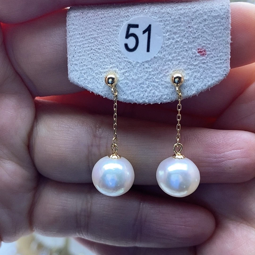 淡水珍珠耳饰银S925镶嵌