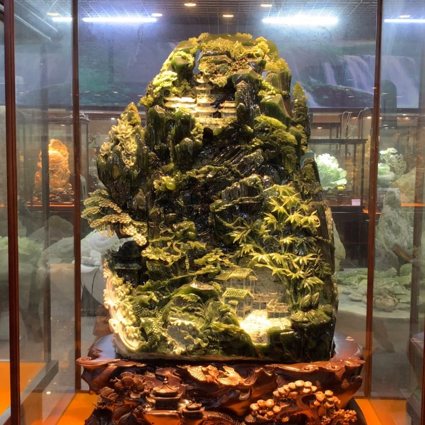 【闪购商品】未镶嵌蛇纹石玉摆件覆膜