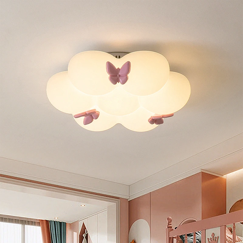 摩灯会 卧室吸顶灯儿童房间奶油风创意2025新款护眼全光谱25162