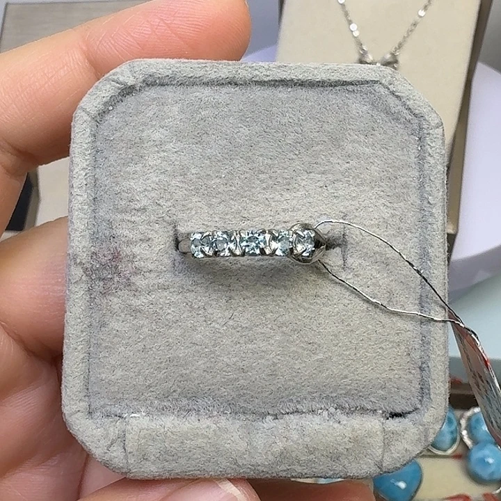 戒指水晶银S925镶嵌