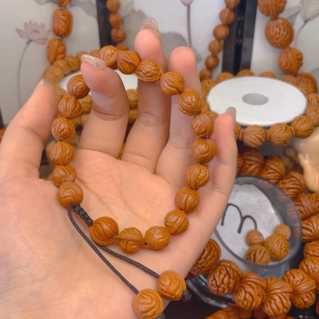没***行秦岭龙纹桃核手串手链