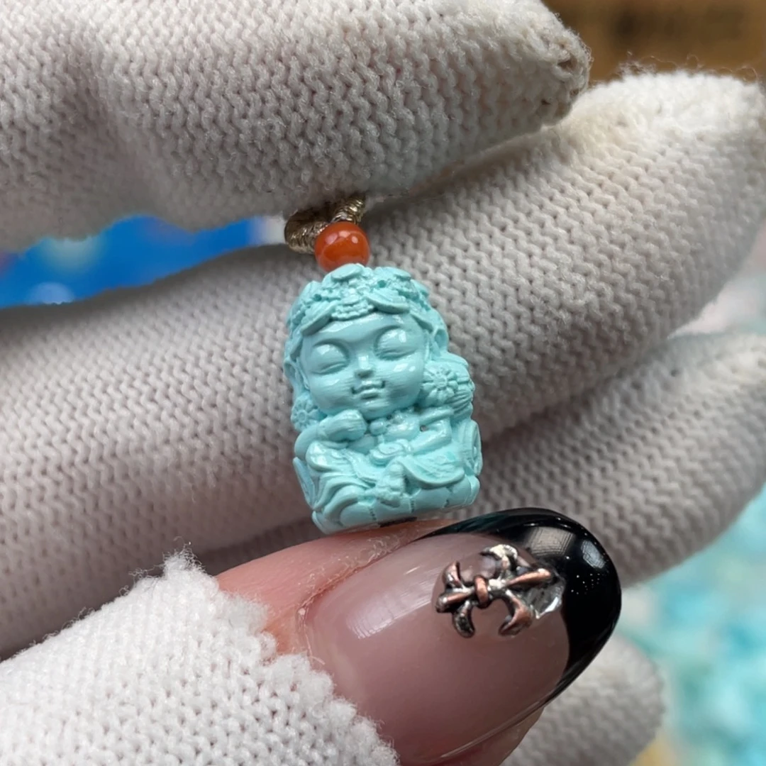 绿松石未镶嵌挂件