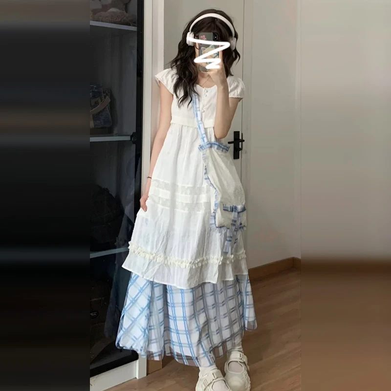 特价夏季2025新款法式连衣裙小众设计感海边度假沙滩长裙套装4275