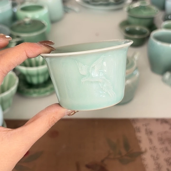 龙泉云间青瓷小米茶器