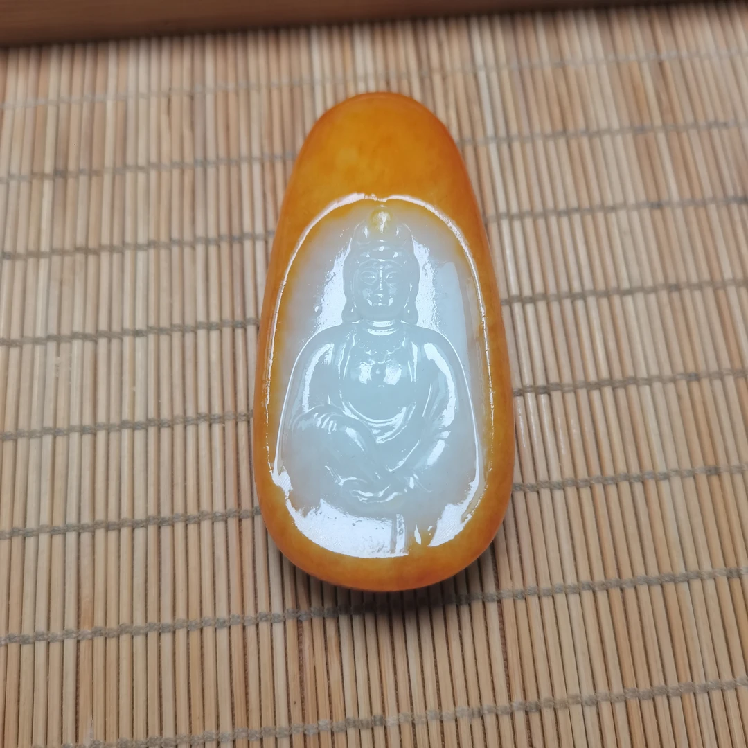 新疆和田玉宝瓶观音菩萨89克