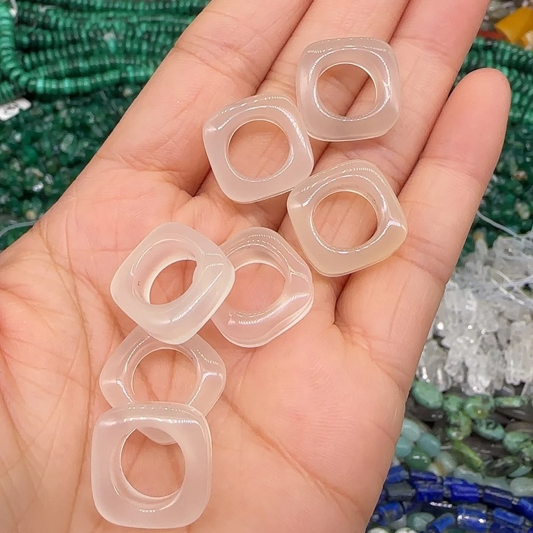 玛瑙/玉髓合金珠宝半成品荔枝冻16mm2颗