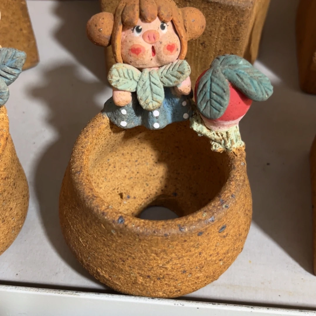 妮****泥塑古镇炻陶花盆