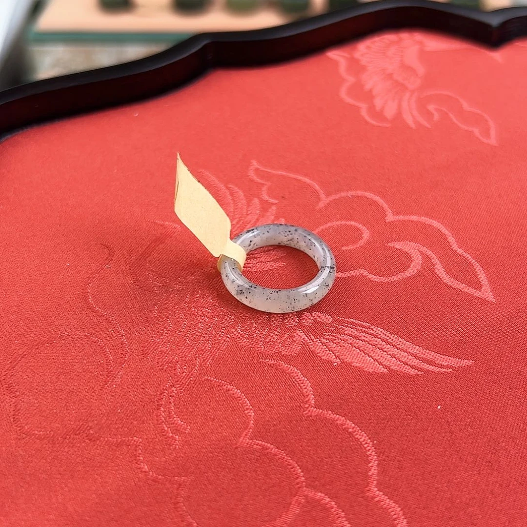 森***林和田玉未镶嵌戒指17.2