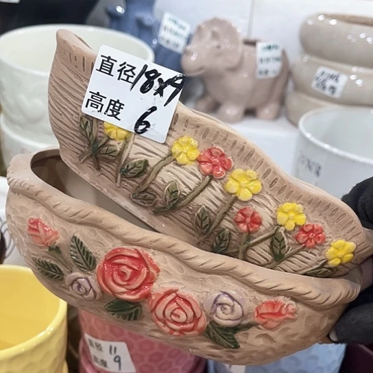 多肉绿植陶瓷花盆9.9包邮