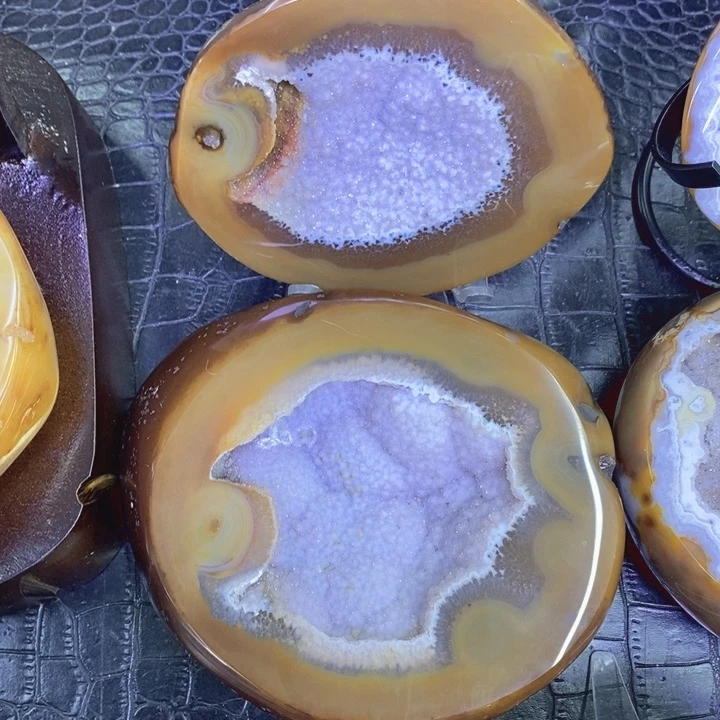 未镶嵌珠宝半成品水晶粉紫啵啵盆