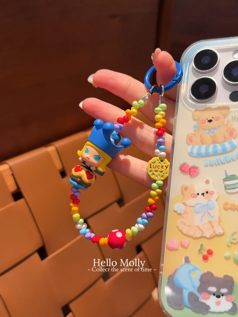 【正版趴姿皇冠茉莉】潮玩手机壳挂件DIY饰品挂饰创意可爱手机链