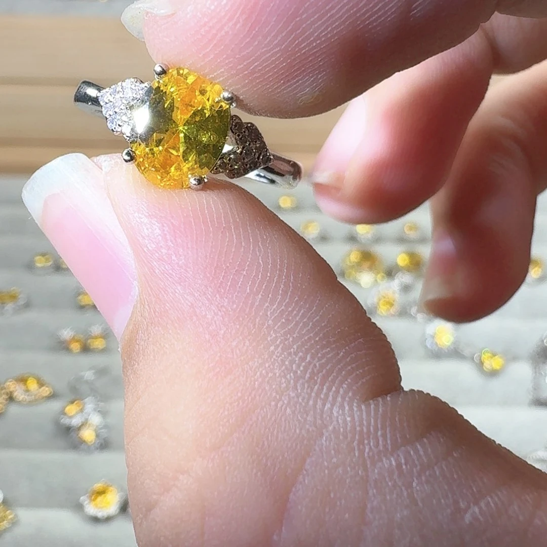 芙蓉石戒指银S925镶嵌