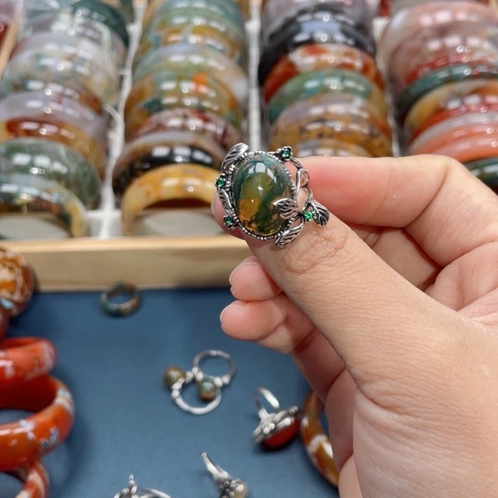 【闪购商品】玛瑙/玉髓戒指未镶嵌l*心