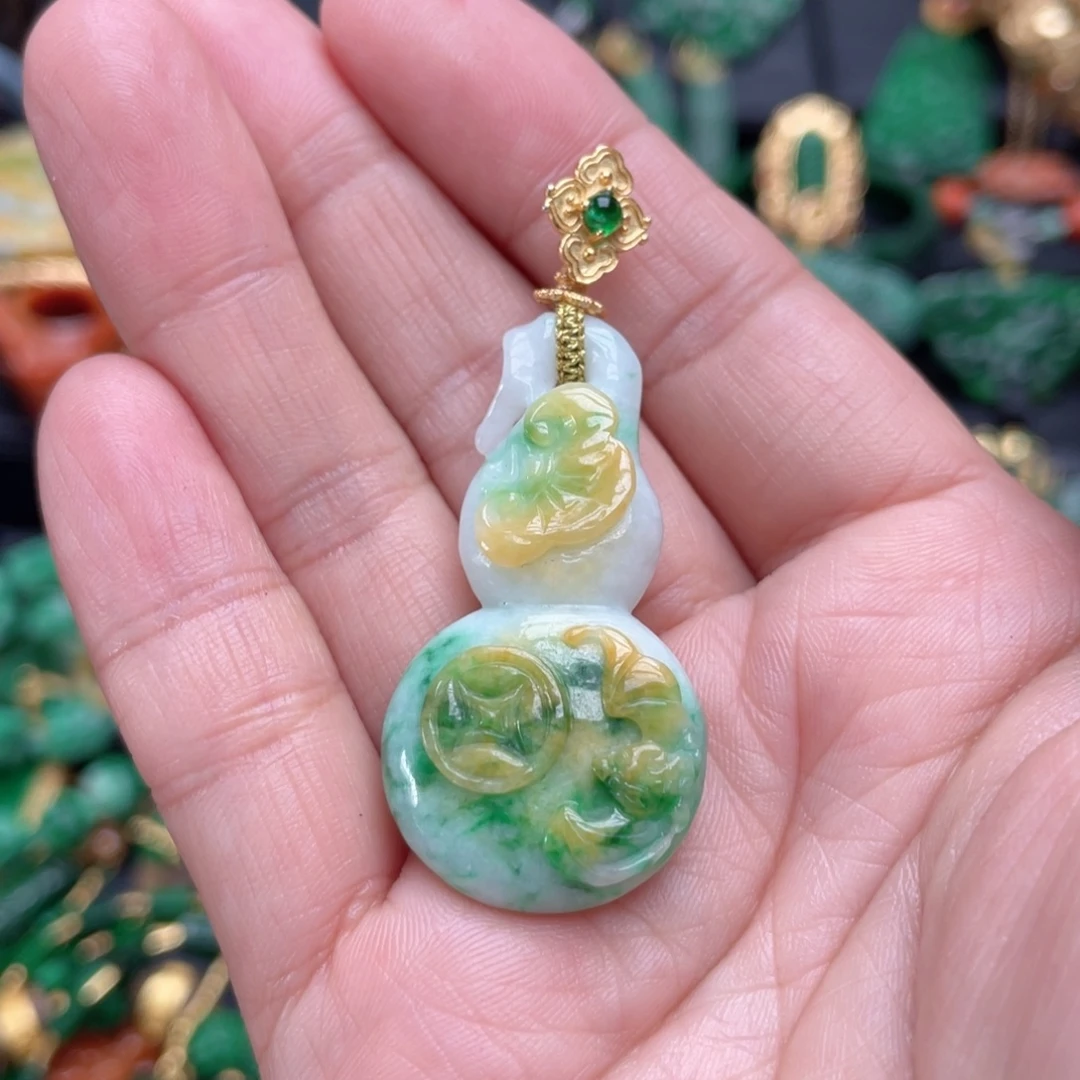 翡翠银S925镶嵌颈饰