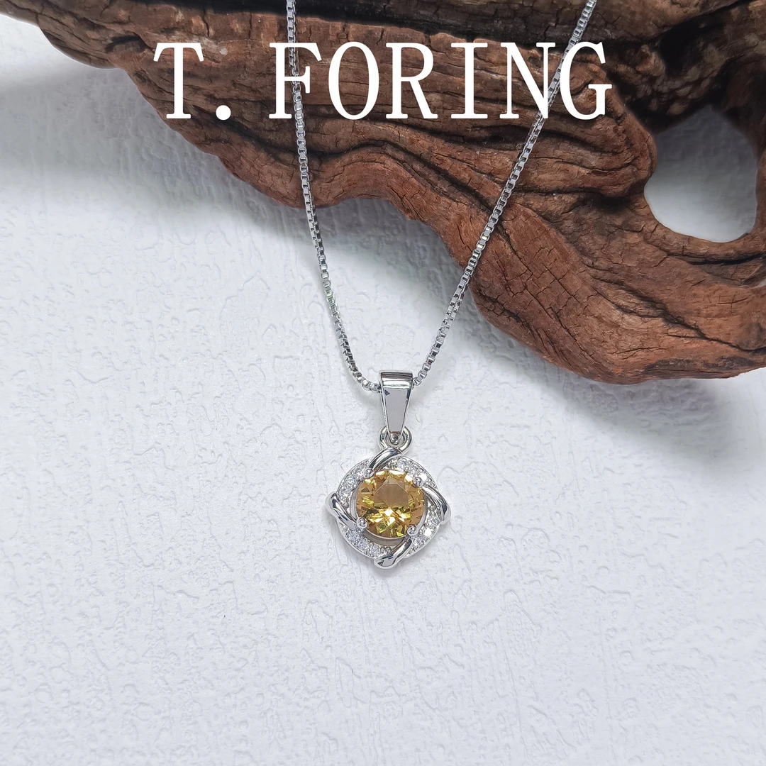 铜合金合成锆石项链 WRSS-001855【晚风徐来】项链简约经典优雅气质