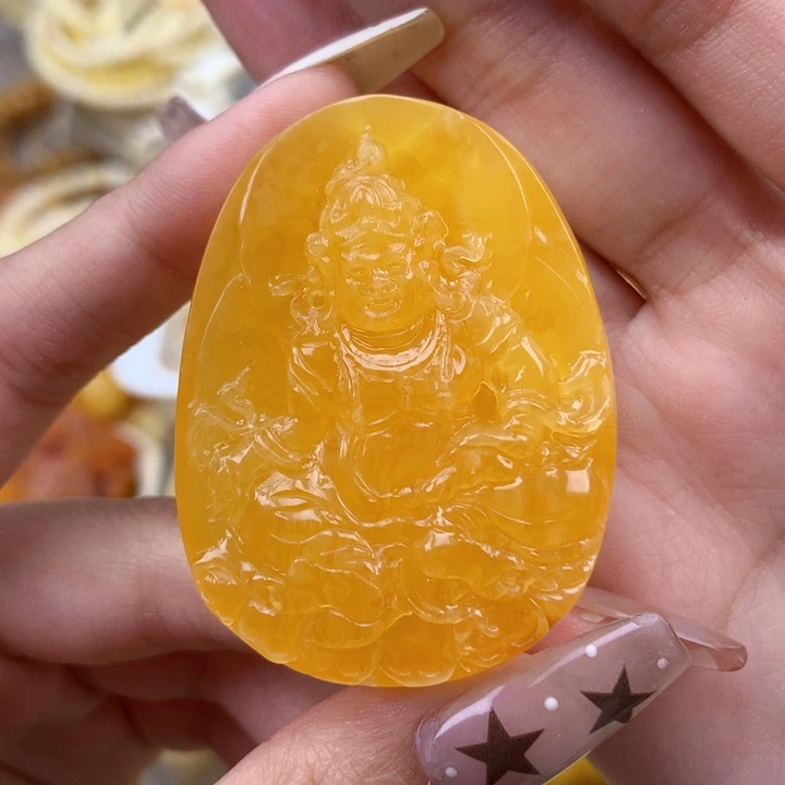 琥珀未镶嵌珠宝奇石全品 黄财神