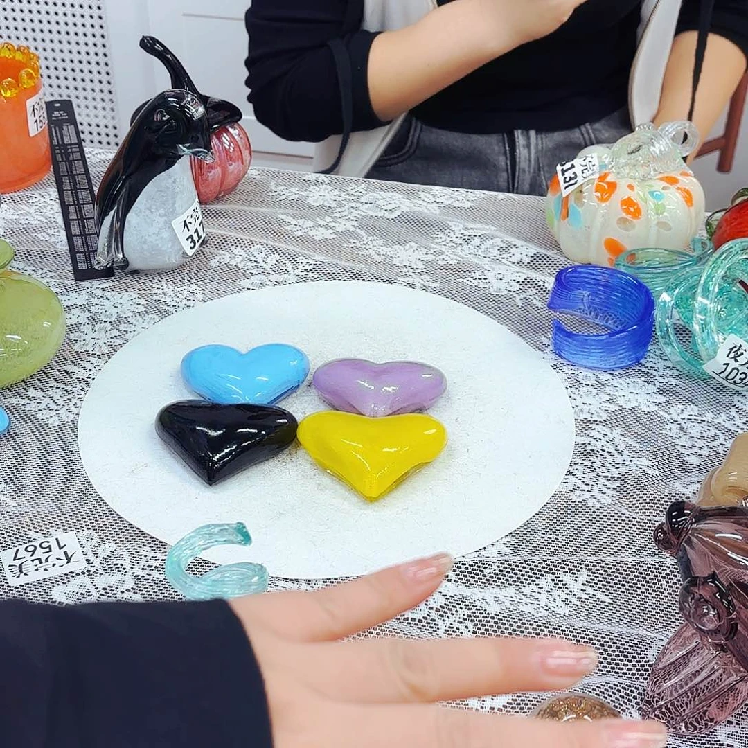 4个不退不换琉璃花瓶花器艺术品