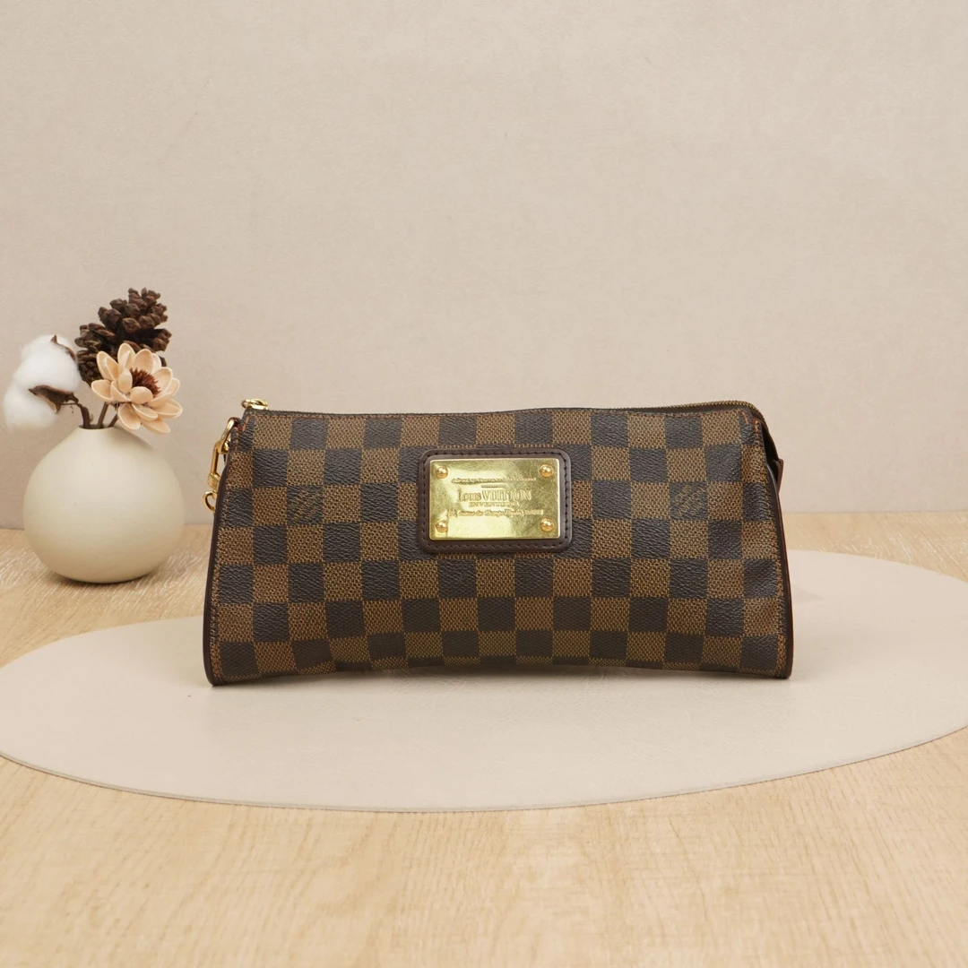 95新 LouisVuitton/路易威登 eva腋下包小号棕棋盘格/DS038653