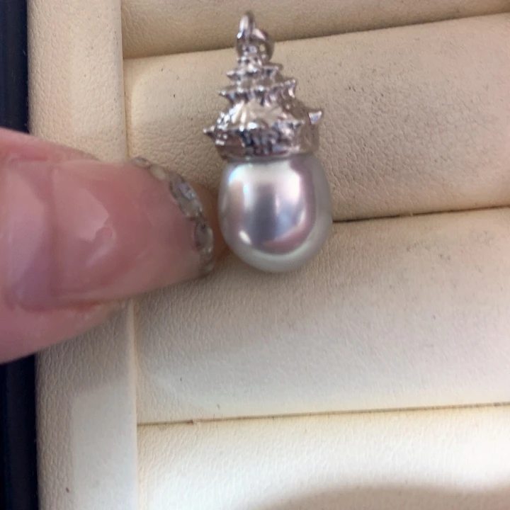 颈饰银S925镶嵌海水珍珠