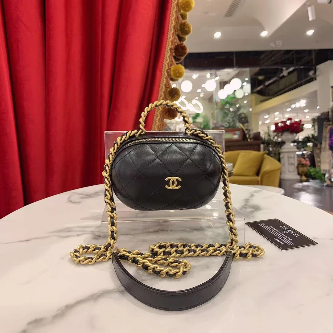 95新 Chanel/香奈儿 GGS丨22P手柄胶囊包黑金单肩包芯片/79739799