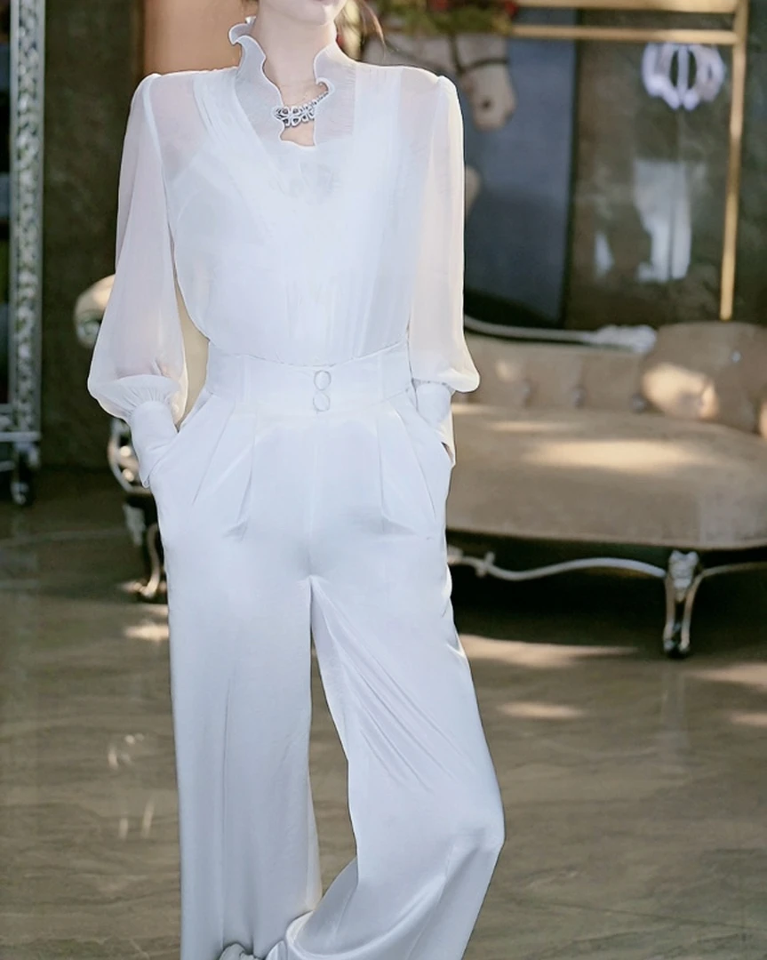 3-20【云端漫步】时尚休闲气质设计师款直筒阔腿裤