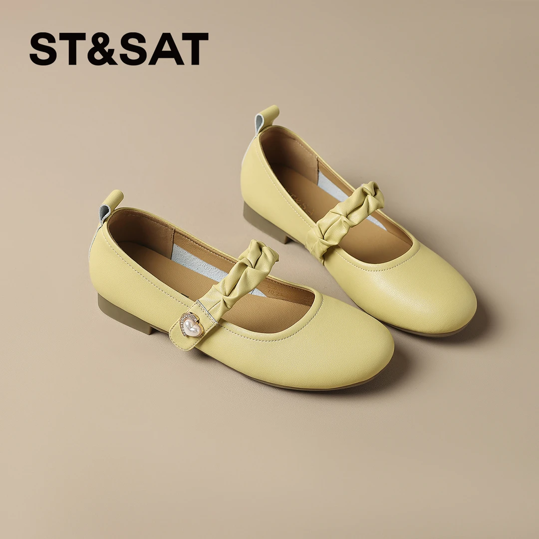 星期六一字带玛丽珍鞋女2025新款秋季复古软底休闲鞋百搭浅口单鞋