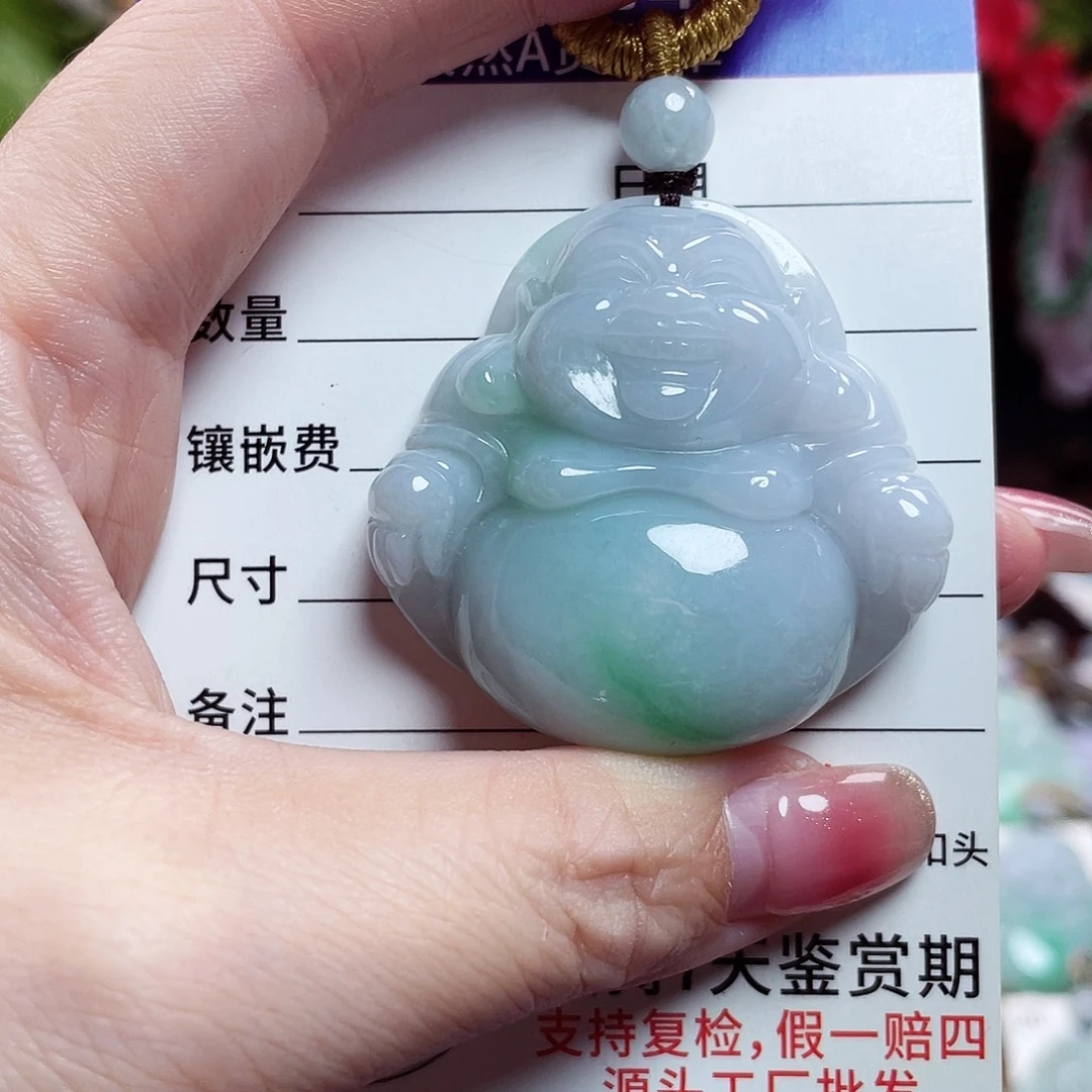 翡翠未镶嵌颈饰佛公28