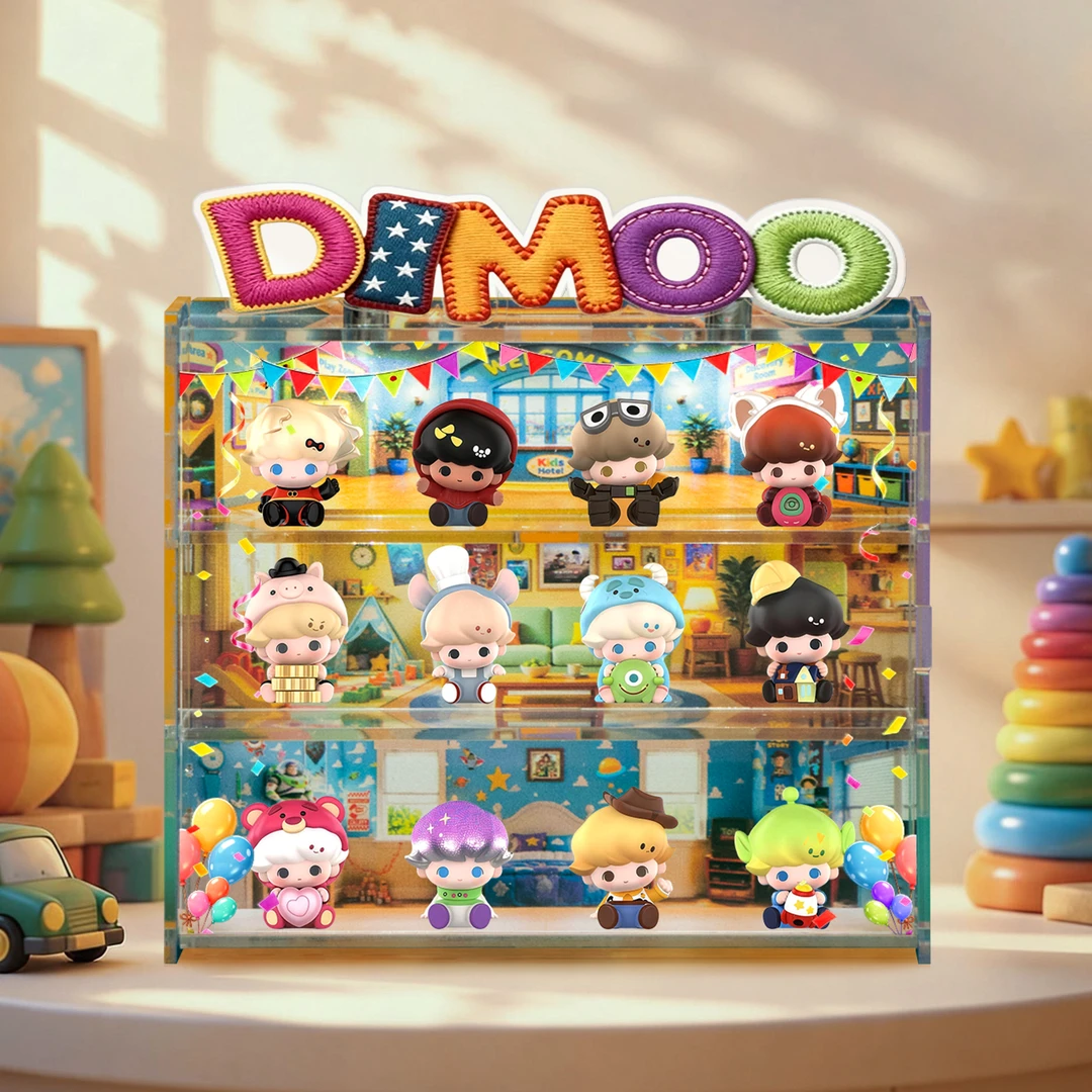 潮玩收纳屋-萌粒DIMOO×PIXAR玩具总动员皮克斯系列萌粒收纳展示盒