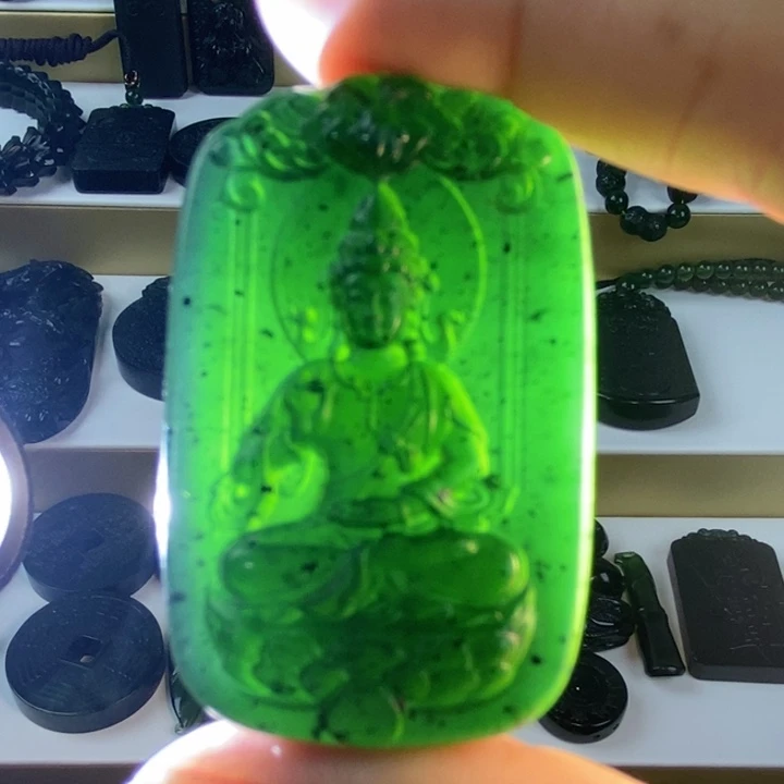 蛇纹石玉未镶嵌吊坠(不含链)