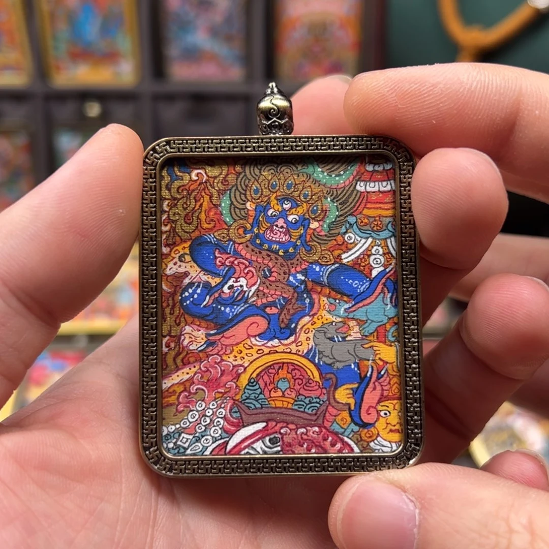 吊坠双十一¥黑cc纯手绘唐卡