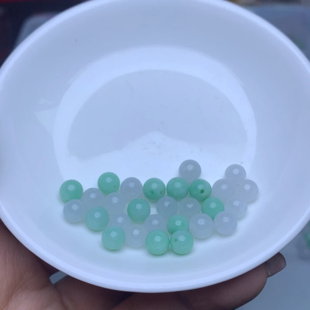 【闪购商品】未镶嵌手链翡翠卡6.6绿白5个