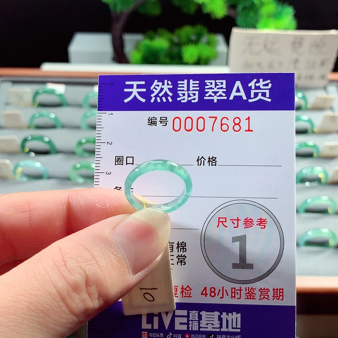 翡翠戒指未镶嵌10号