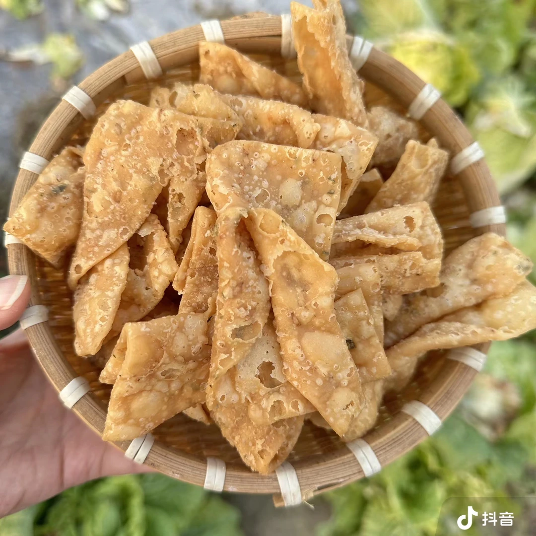 （下单送一袋炒米）翻饺子湖北老家手工麻叶 年货必备办公室小点心