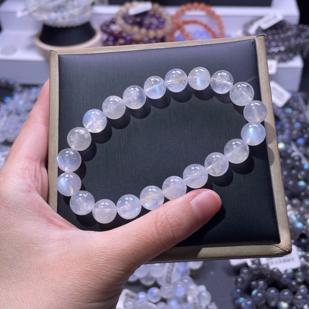 未镶嵌手链长石入门级奶油体蓝月光9m+