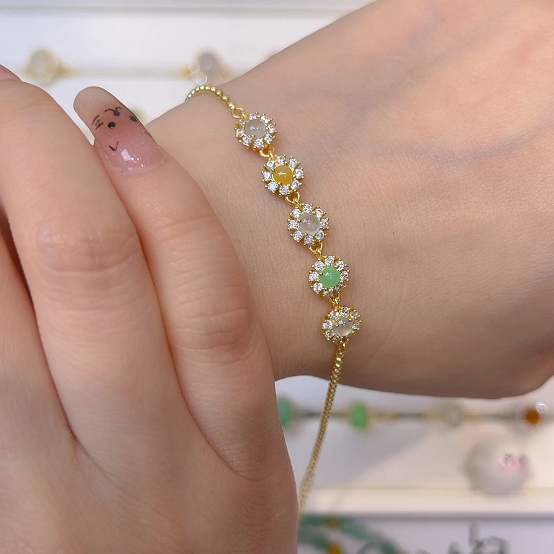 未镶嵌手链翡翠。几