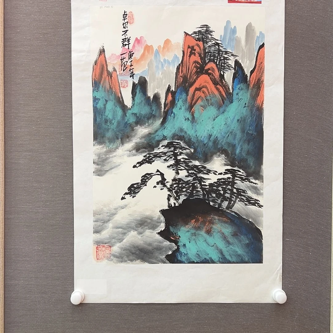 国画姜国华金袍原作