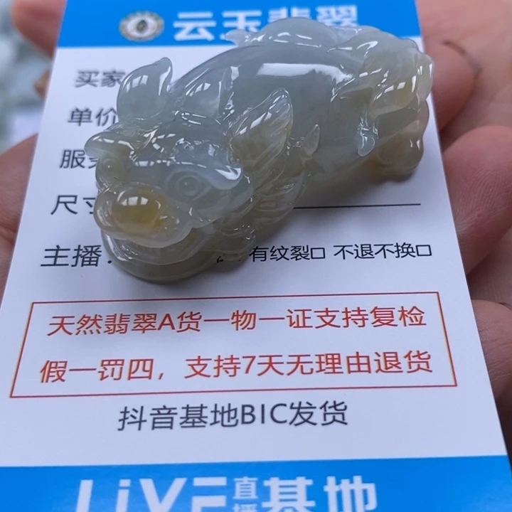 翡翠未镶嵌颈饰多人貔貅
