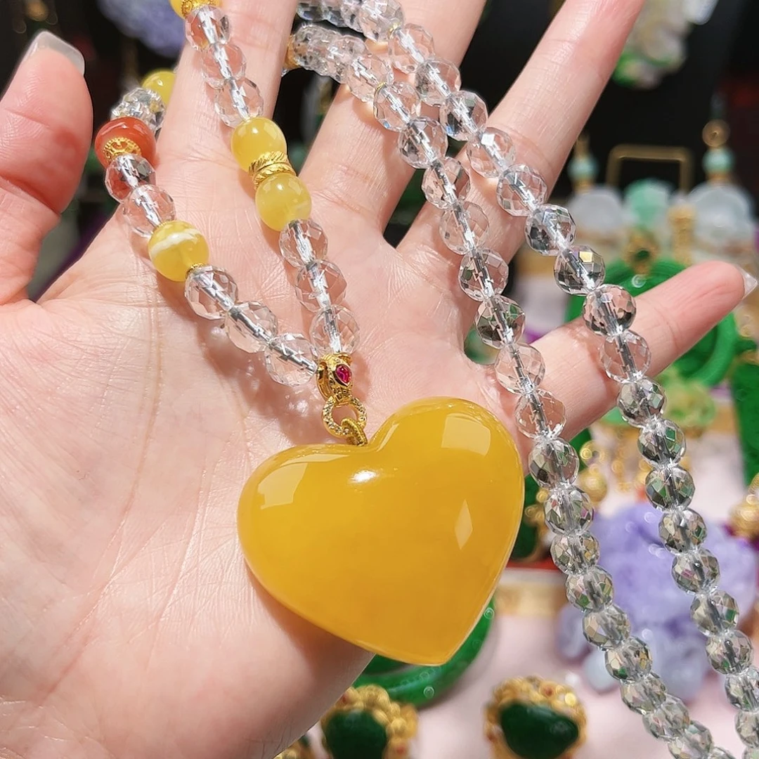 【闪购商品】琥珀吊坠(赠链)未镶嵌福利