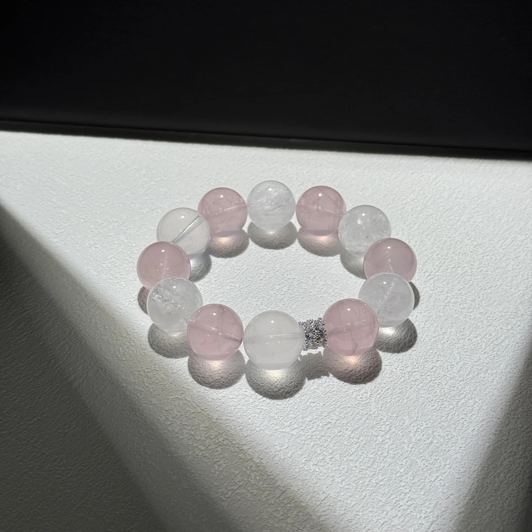 水晶手链  马粉 白幽灵 白阿塞 ~17mm手链A436