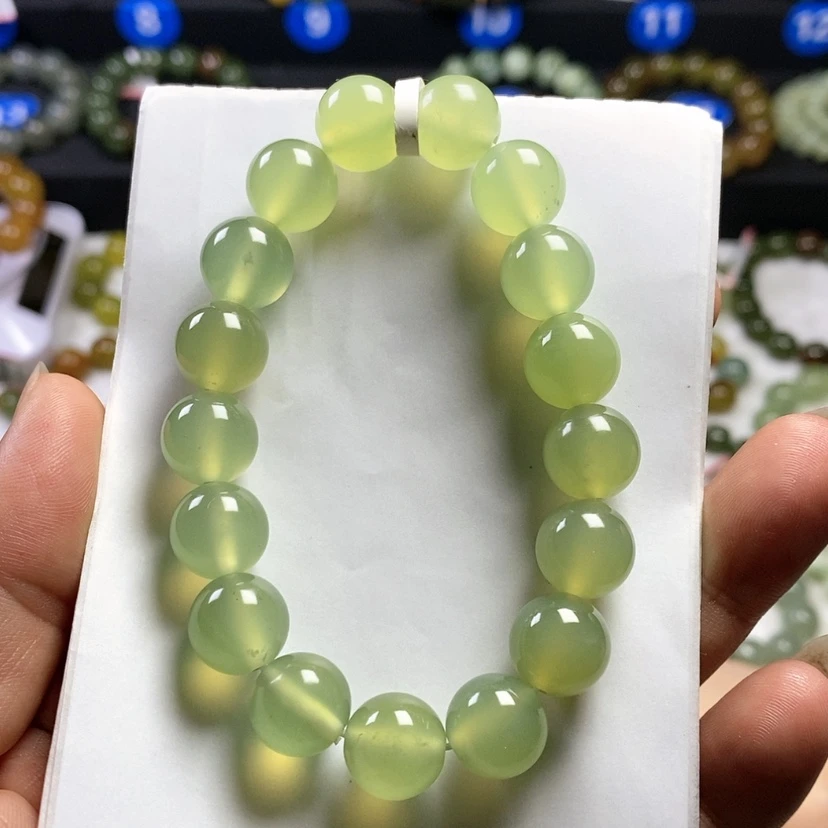 【闪购商品】未镶嵌蛇纹石玉手链嘟*嘟卡12