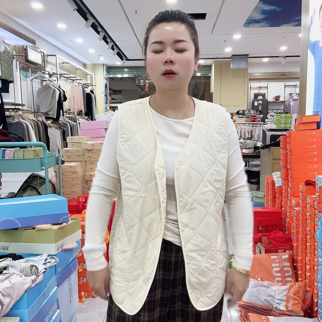 棉奶油杏马甲3XL一件