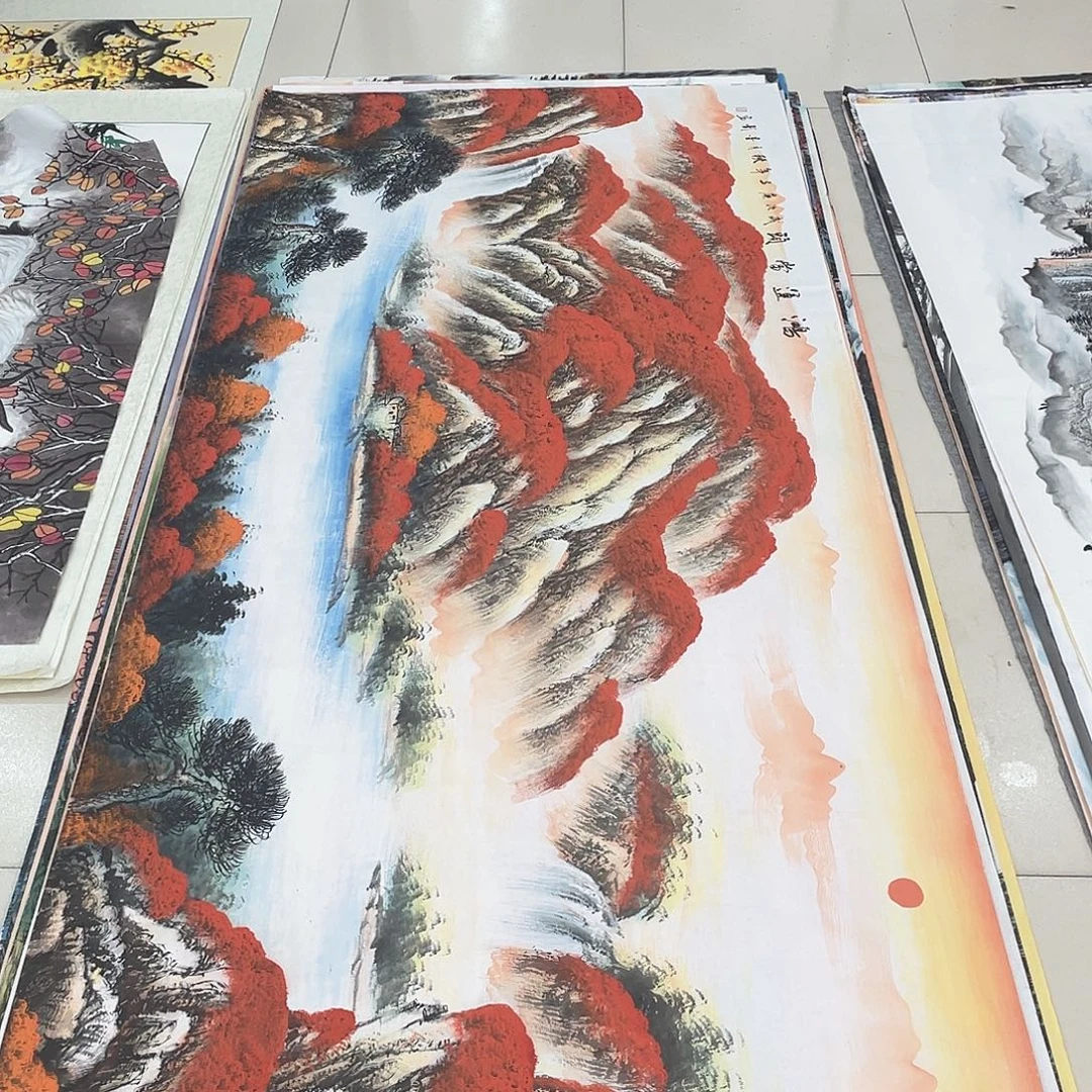 国画纯手绘山水花鸟