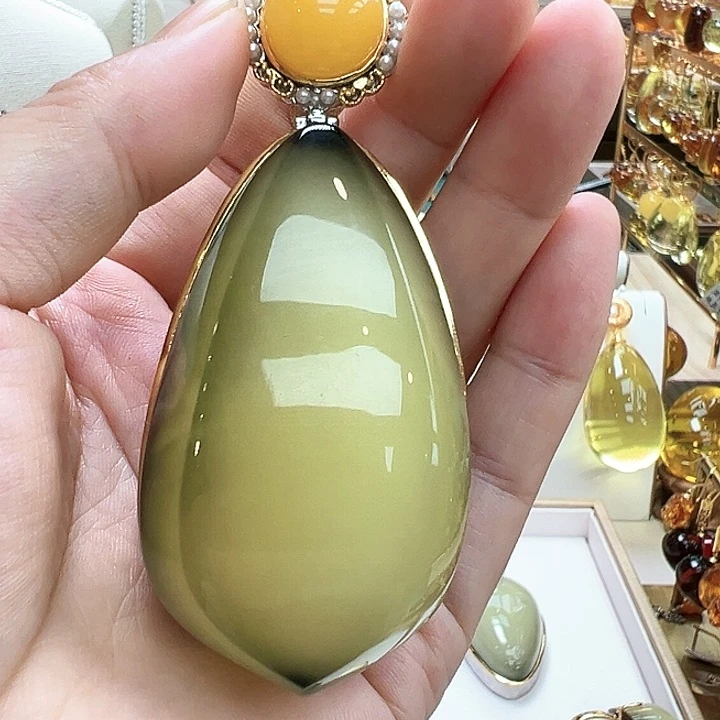 琥珀银S925镶嵌珠宝奇石