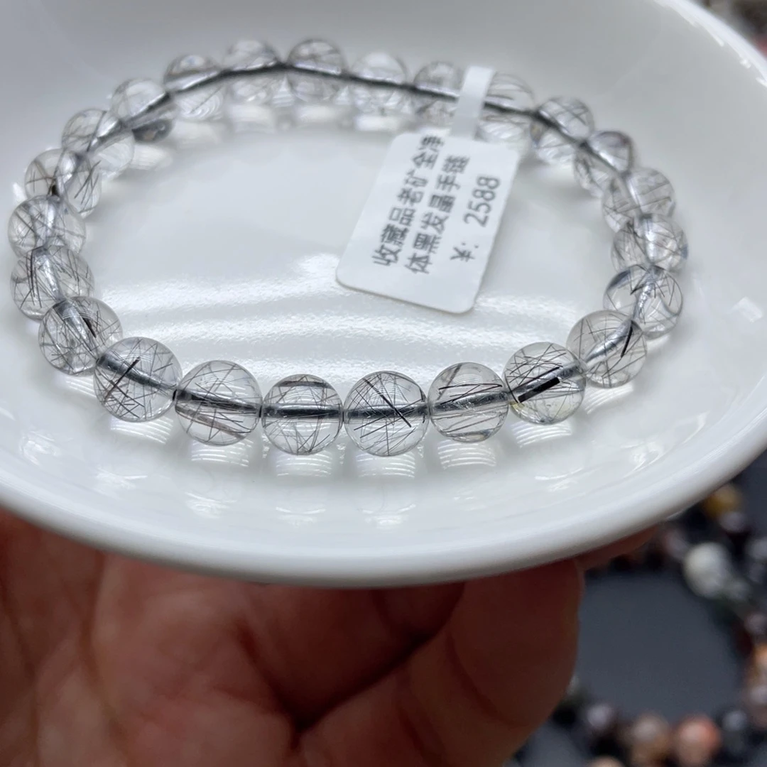 未镶嵌手链水晶黑发