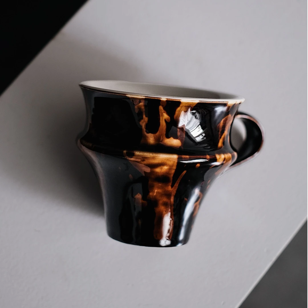 【汪汪茶器】玳瑁釉 自在咖啡杯 约250cc {窑变}（STCY01296）