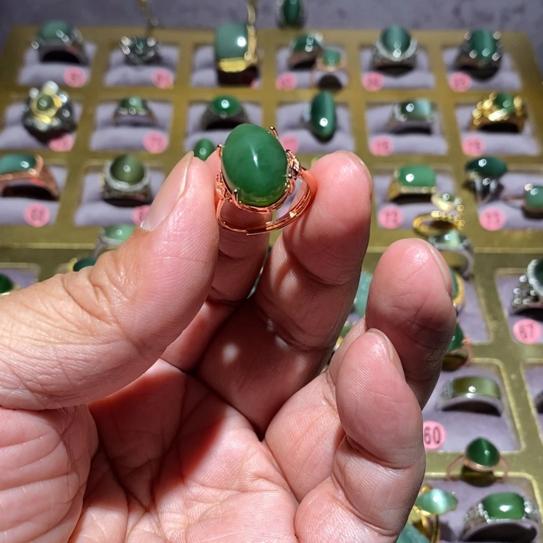 和田玉（碧玉）戒指未镶嵌